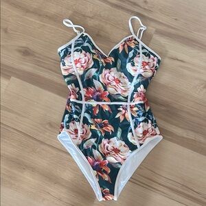 Floral One-Piece Swimsuit size medium